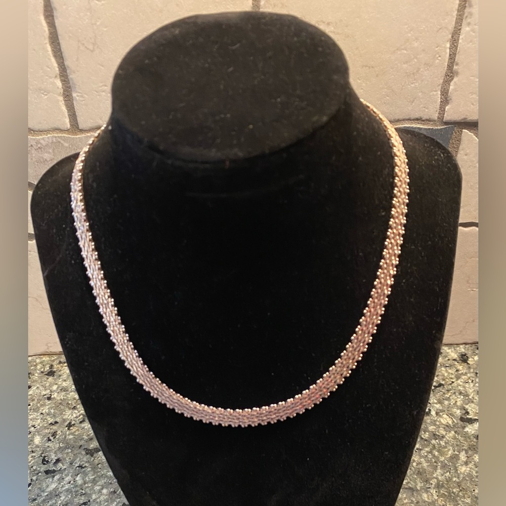 STERLING SILVER 16” WHEAT STYLE LINK CHOKER
